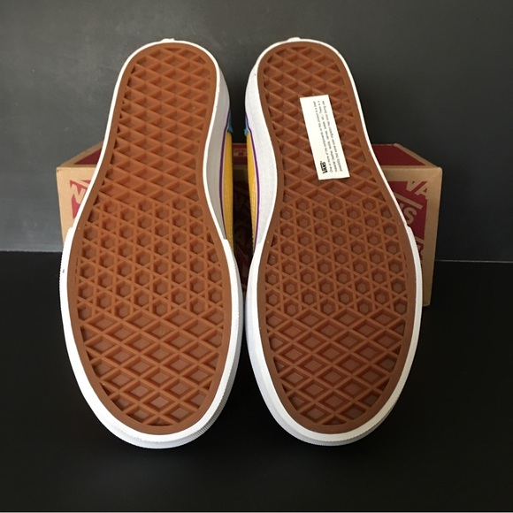 Vans Shoes Sneakers Old Skool Rainbow Colorblock Yellow-Multi Low Top Lace Sz 5 - Picture 7 of 7